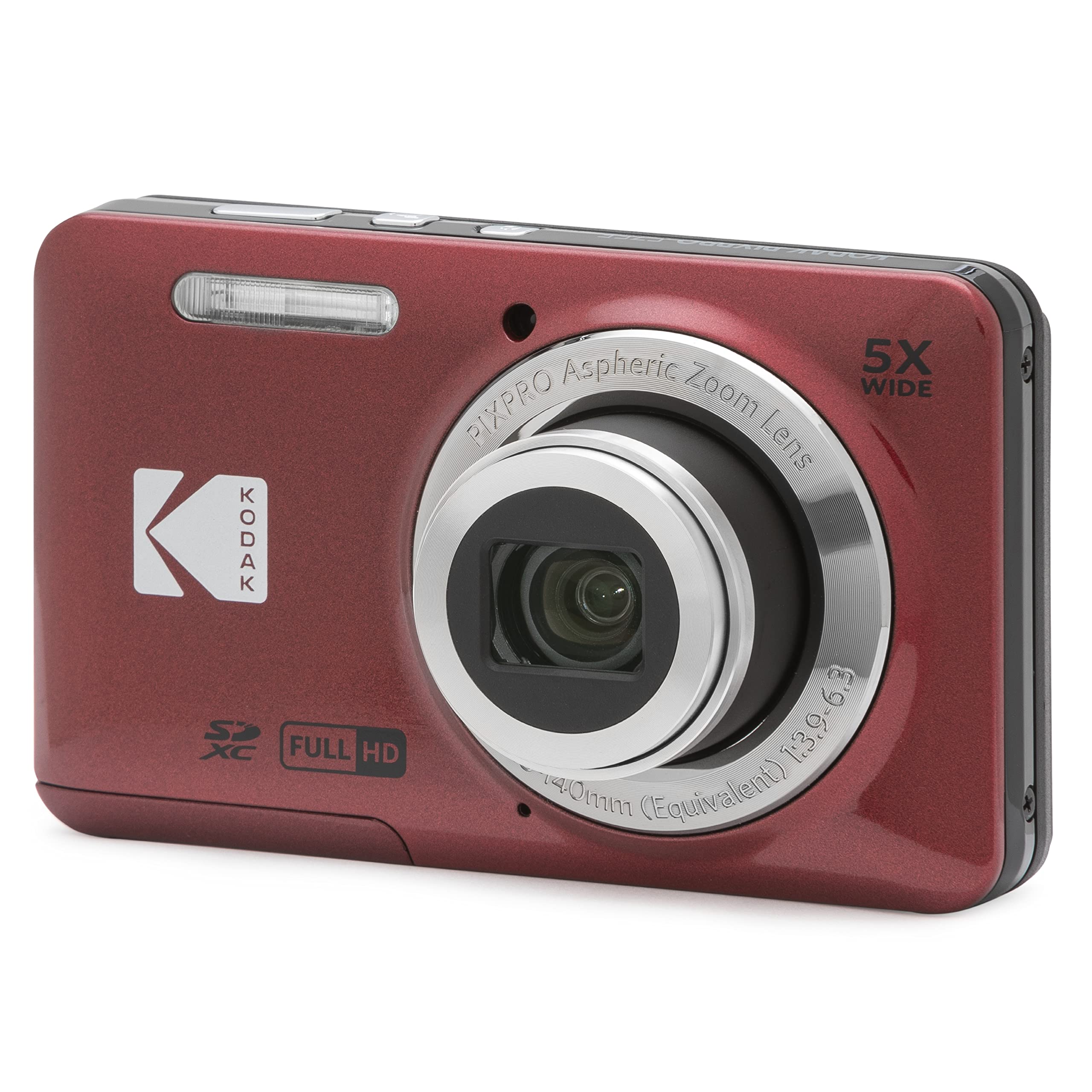 Цифрова камера KODAK PIXPRO Zoom 16 Мп з 5-кратним оптичним зумом, ширококутним об єктивом 28 мм та РК-екраном, проста у використанні, FZ55-RD, Зум, Кут огляду, 2,7 дюйма (Червоний)
Цифрова камера KODAK PIXPRO Zoom 16 Мп з 5-кратним оптичним зумом, ширококутним об єктивом 28 мм та РК-екраном, проста у використанні, FZ55-RD, Зум, Кут огляду, 2,7 дюйма (Червоний)