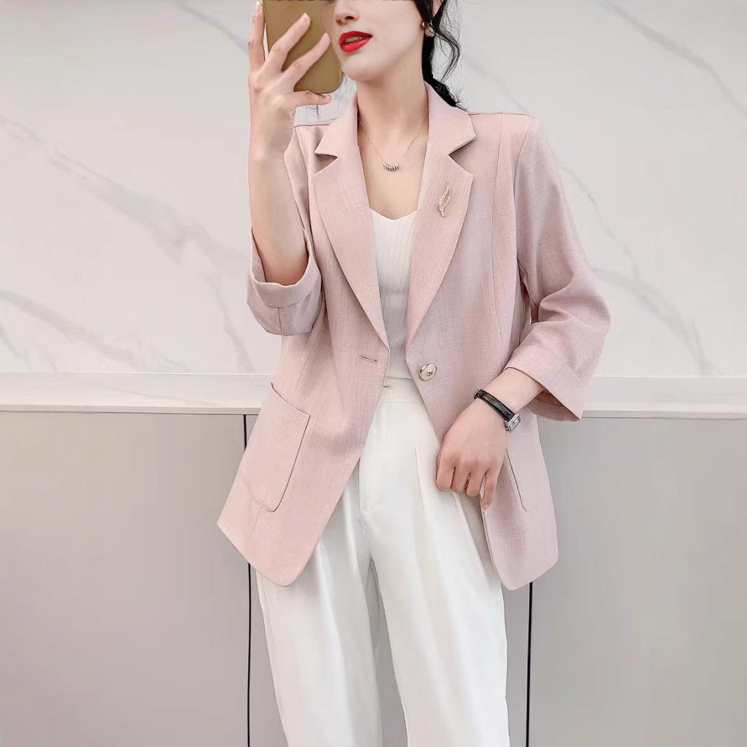 2025 Women s Pink Casual Blazer - Summer Thin, High-End, Small Size, Seven-Sleeve XL брудно-білий
2025 Women s Pink Casual Blazer - Summer Thin, High-End, Small Size, Seven-Sleeve XL брудно-білий