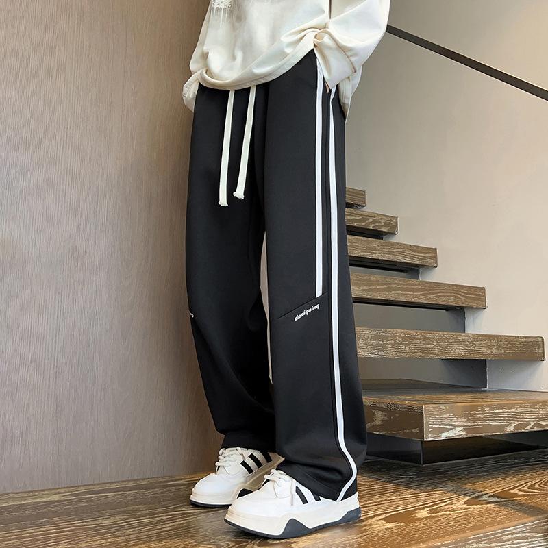 Men s Beige Wide Leg Sweatpants - Side Stripe Letter Print Drawstring Waist Casual Track Pants M чёрный
Men s Beige Wide Leg Sweatpants - Side Stripe Letter Print Drawstring Waist Casual Track Pants M чёрный