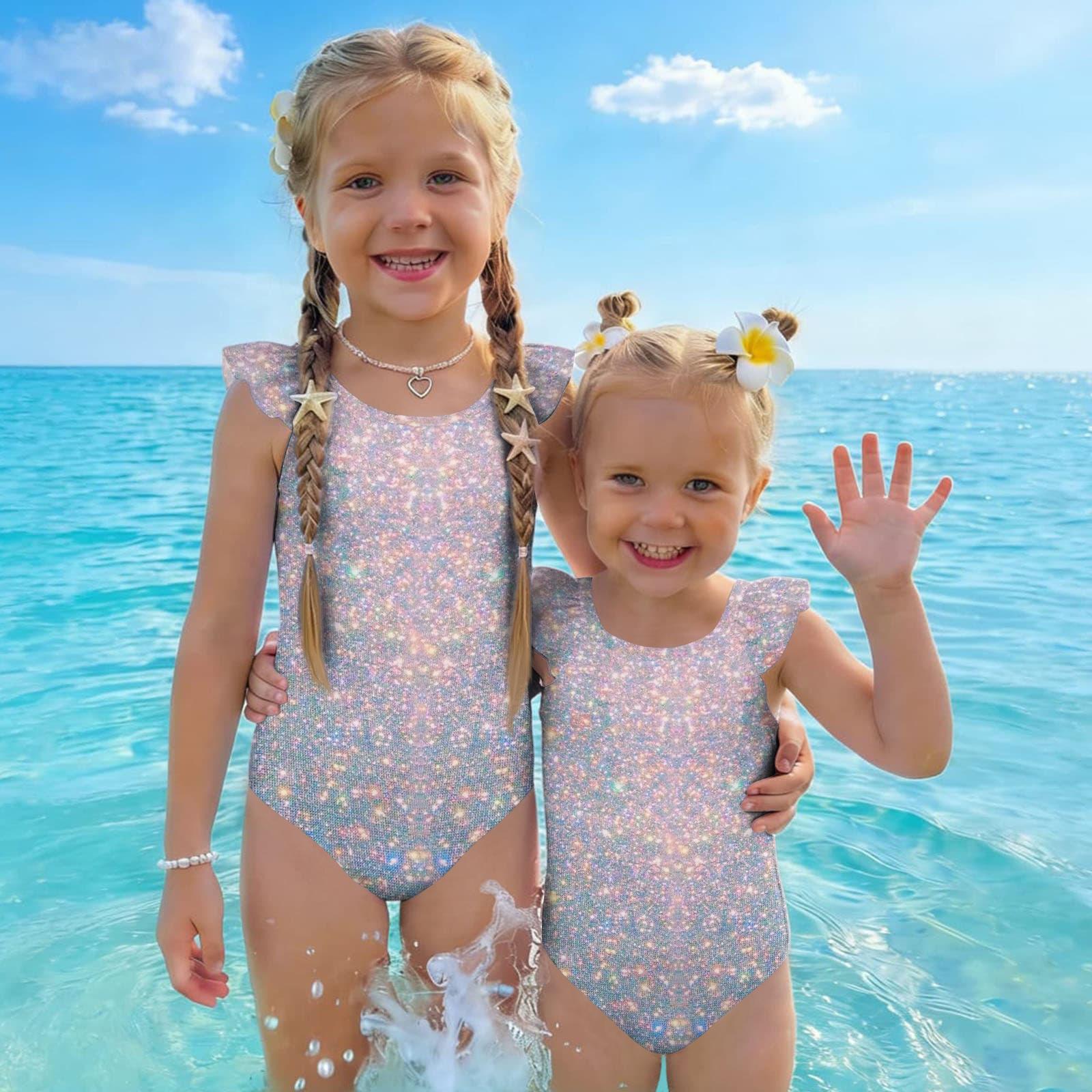 Girls One Piece Swimsuit Sequin Print Kids Swimwear Comfortable Fit Sleeveless Design Casual Style Suitable for Summer Beach Pool 110
Girls One Piece Swimsuit Sequin Print Kids Swimwear Comfortable Fit Sleeveless Design Casual Style Suitable for Summer Beach Pool 110