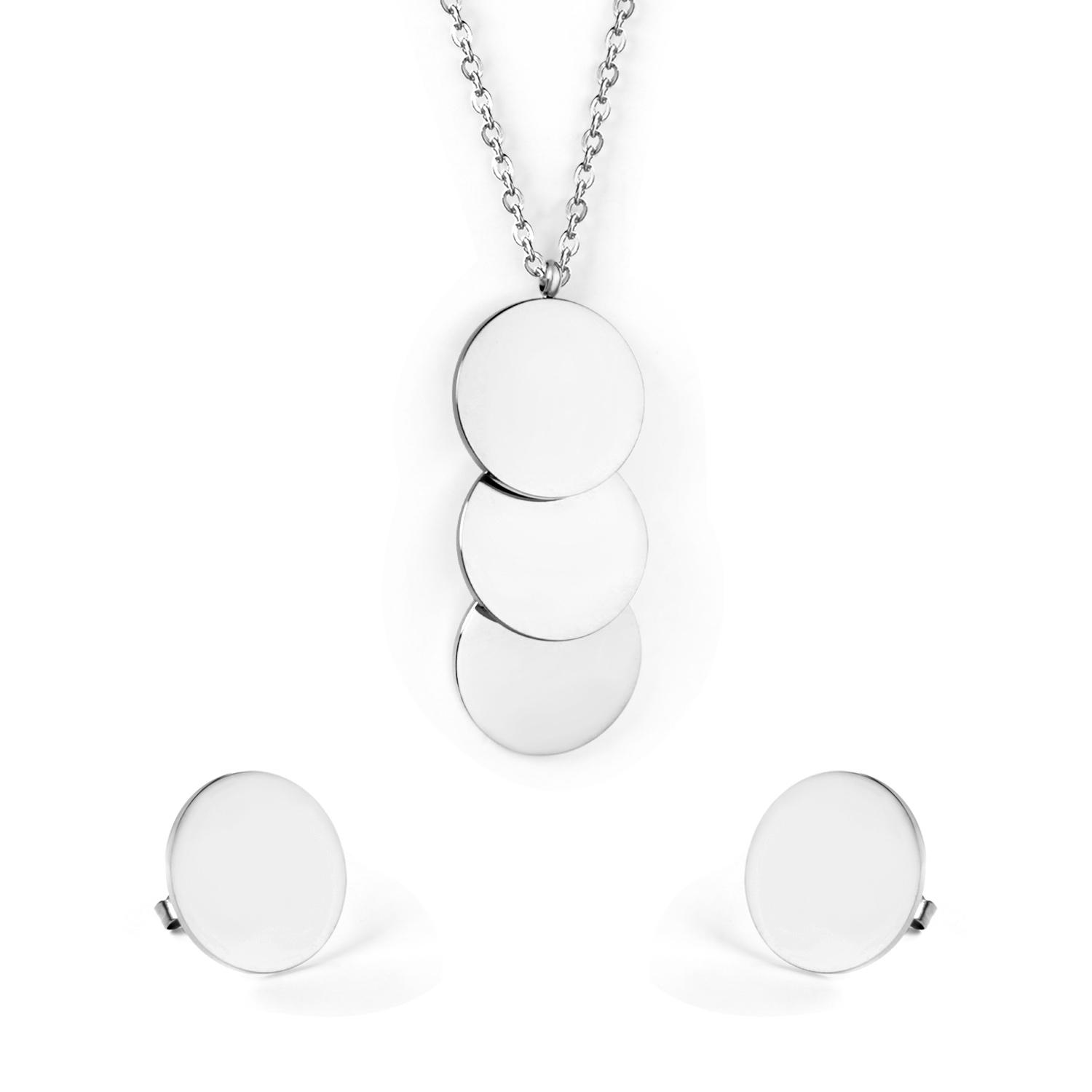 LUXUKISSKIDS Stainless Steel Round Paillettes Trendy Necklaces Earrings Sets Jewelry Set Gold/Silver Color For Lovers Woman Gift
LUXUKISSKIDS Stainless Steel Round Paillettes Trendy Necklaces Earrings Sets Jewelry Set Gold/Silver Color For Lovers Woman Gift