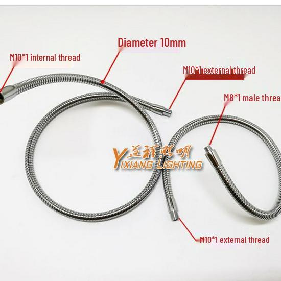 10mm Diameter Gooseneck Metal Hose Clip for Shaping and Moxibustion on Bedside Lamps or Spotlights 10*100mm Chrome Inner 10 Outer 10
10mm Diameter Gooseneck Metal Hose Clip for Shaping and Moxibustion on Bedside Lamps or Spotlights 10*100mm Chrome Inner 10 Outer 10