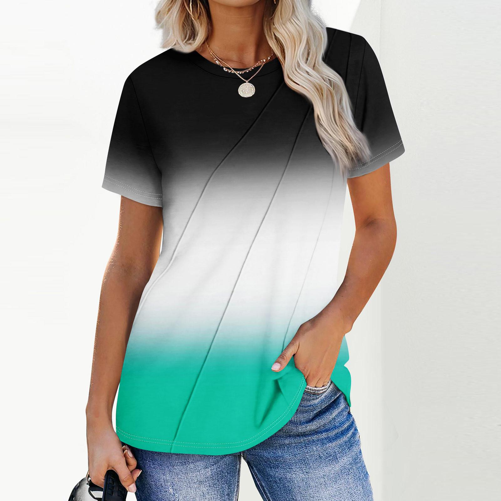 Женская мода повседневная с коротким рукавом однотонные топы плиссированная модная одежда футболка XL белый
Женская мода повседневная с коротким рукавом однотонные топы плиссированная модная одежда футболка XL белый