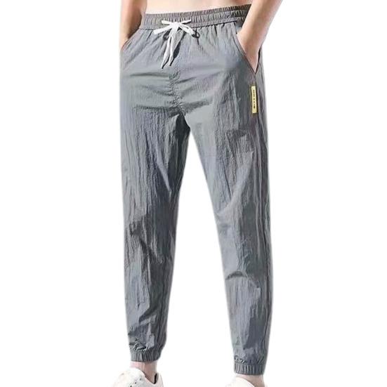 Men Pants Solid Color Drawstring Summer Ankle Tied Pockets Trousers for Sports L сірий
Men Pants Solid Color Drawstring Summer Ankle Tied Pockets Trousers for Sports L сірий