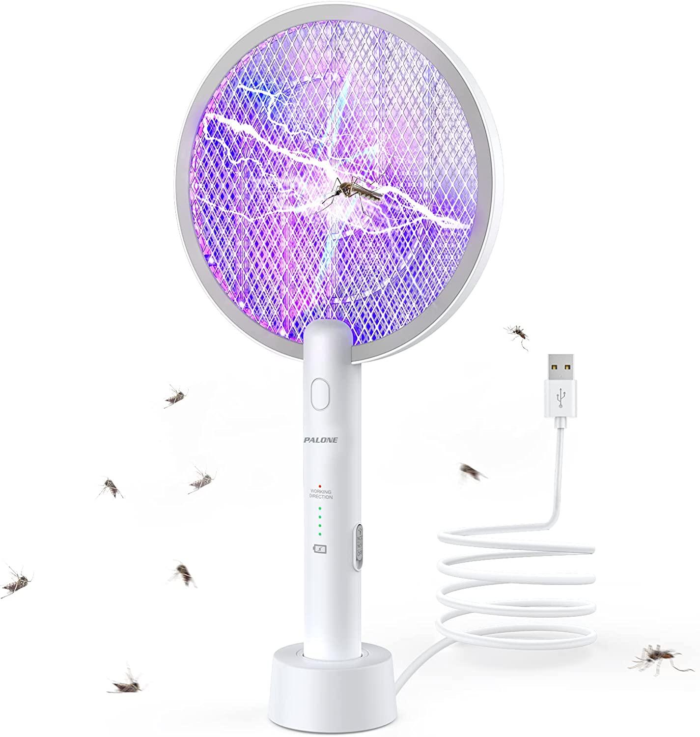 2 in 1 Mosquito swatter Electric Fly Bug Killer Lamp Zapper with 1200mAh Battery USB charge with Safety Mesh for Indoor,Outdoor
2 in 1 Mosquito swatter Electric Fly Bug Killer Lamp Zapper with 1200mAh Battery USB charge with Safety Mesh for Indoor,Outdoor