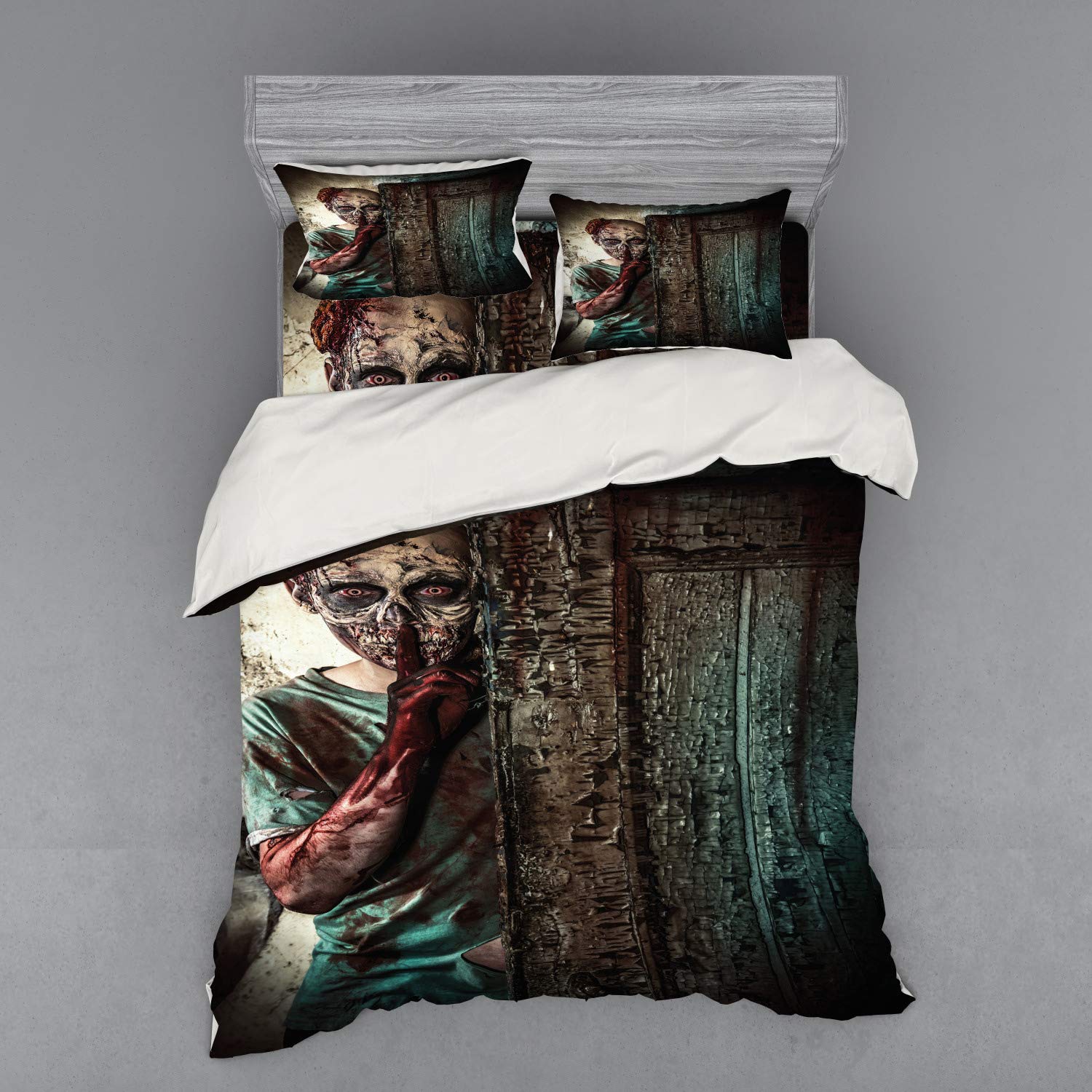 Комплект пододеяльника с зомби для мальчиков, мужчин, размера кинг, легкий, с пуховым одеялом в стиле хоррор, 2 наволочки, 1 пододеяльник, без одеяла EU Single(135x200cm)
Комплект пододеяльника с зомби для мальчиков, мужчин, размера кинг, легкий, с пуховым одеялом в стиле хоррор, 2 наволочки, 1 пододеяльник, без одеяла EU Single(135x200cm)
