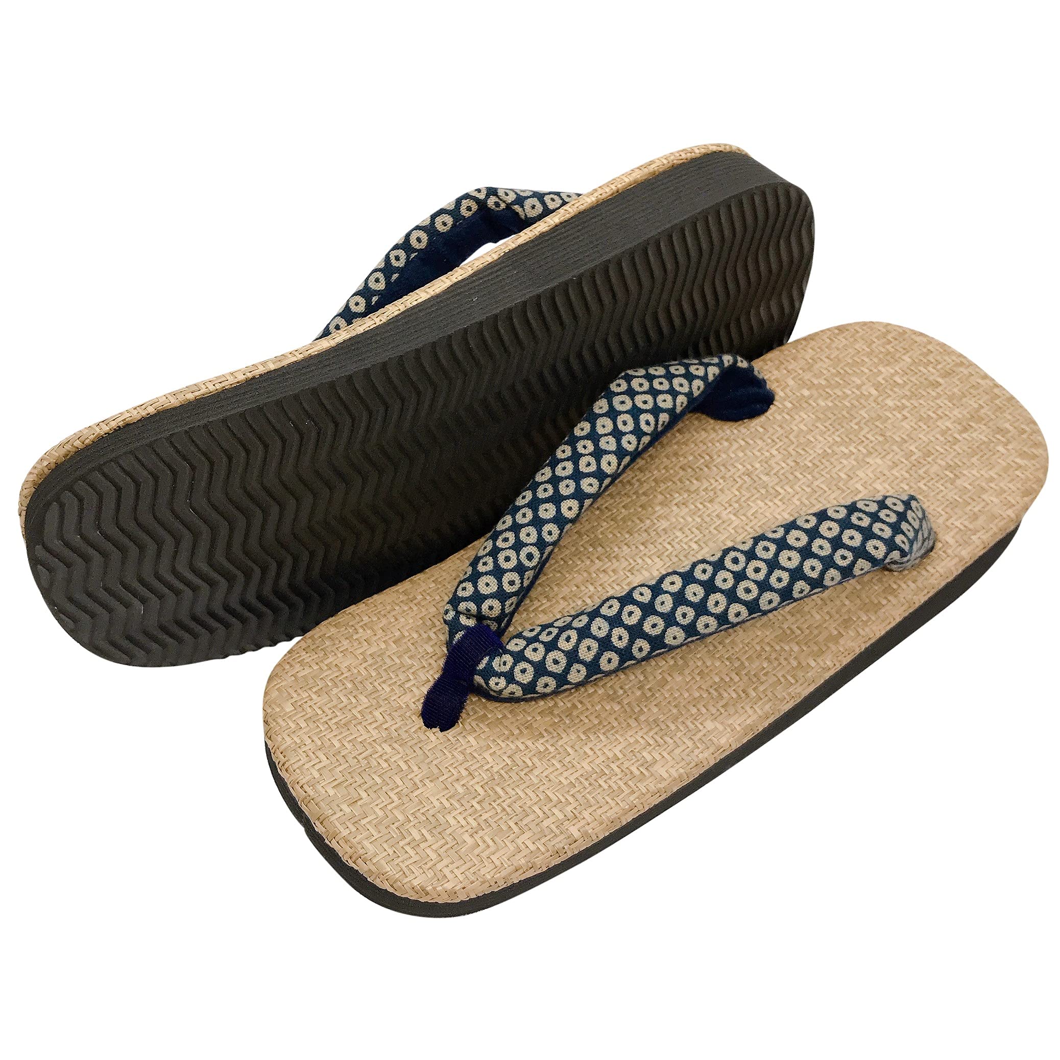 Edoten Geta Sandals, Panama Outer with Sponge Lining, Made in Japan, Dyed Straps, Kanoko Pattern, Size L (Large)
Edoten Geta Sandals, Panama Outer with Sponge Lining, Made in Japan, Dyed Straps, Kanoko Pattern, Size L (Large)