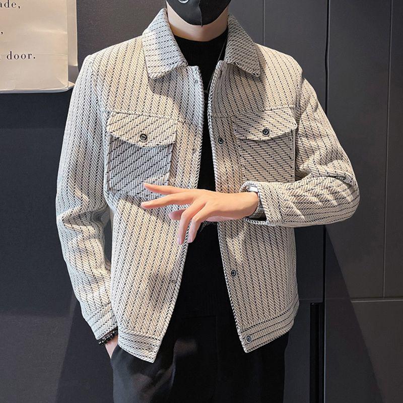 Men s Trendy Wool Blend Jacket - Autumn/Winter 2023 Striped Slim Short Lapel Coat L, up to 65 kg брудно-білий
Men s Trendy Wool Blend Jacket - Autumn/Winter 2023 Striped Slim Short Lapel Coat L, up to 65 kg брудно-білий