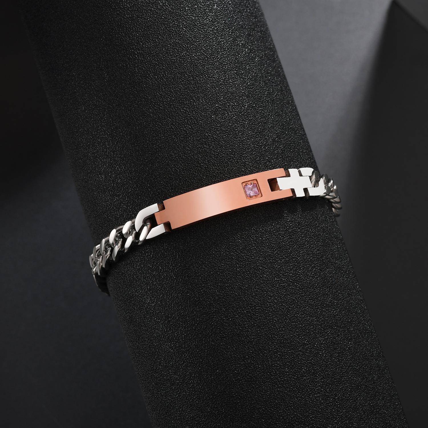 Atoztide Engrave Name Bar Nameplate Couple Lover Zircon Bracelet Stainless Steel For Men Women Adjustable Chain Jewelry Gift No engraving
Atoztide Engrave Name Bar Nameplate Couple Lover Zircon Bracelet Stainless Steel For Men Women Adjustable Chain Jewelry Gift No engraving