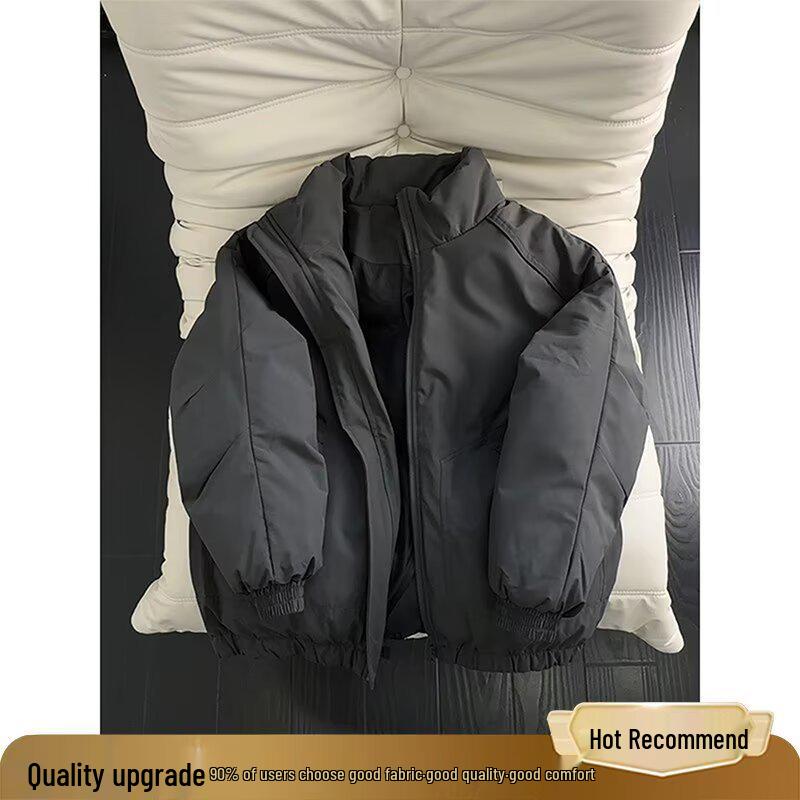 Men s Black Three-Proof Thick Cotton Bomber Jacket - Winter American Style with Deconstructed Stand Collar M чорний
Men s Black Three-Proof Thick Cotton Bomber Jacket - Winter American Style with Deconstructed Stand Collar M чорний