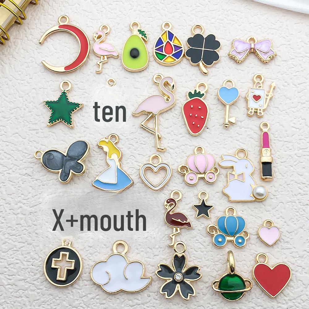 Alloy Oil Drop DIY Keychain: Four-Leaf Clover, Alice, Avocado, Strawberry, Five-Pointed Star
Alloy Oil Drop DIY Keychain: Four-Leaf Clover, Alice, Avocado, Strawberry, Five-Pointed Star
