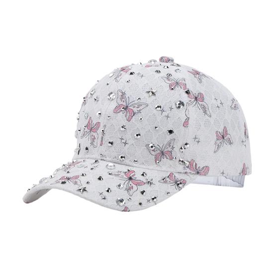 Baseball Hat Adjustable Back Buckle Butterfly Design Curved Brim Sun Protection Lace Hat with Rhinestones Inlaid Women Headwear рожевий
Baseball Hat Adjustable Back Buckle Butterfly Design Curved Brim Sun Protection Lace Hat with Rhinestones Inlaid Women Headwear рожевий