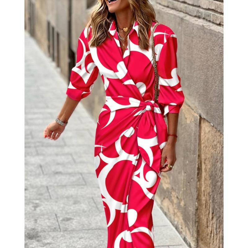 Модное принтованное элегантное повседневное женское платье-рубашка с длинным рукавом на шнуровке, офисное, для дам, свободного облегания, приталенное, для вечеринок и праздников, женская простая одежда с лацканами S красный
Модное принтованное элегантное повседневное женское платье-рубашка с длинным рукавом на шнуровке, офисное, для дам, свободного облегания, приталенное, для вечеринок и праздников, женская простая одежда с лацканами S красный