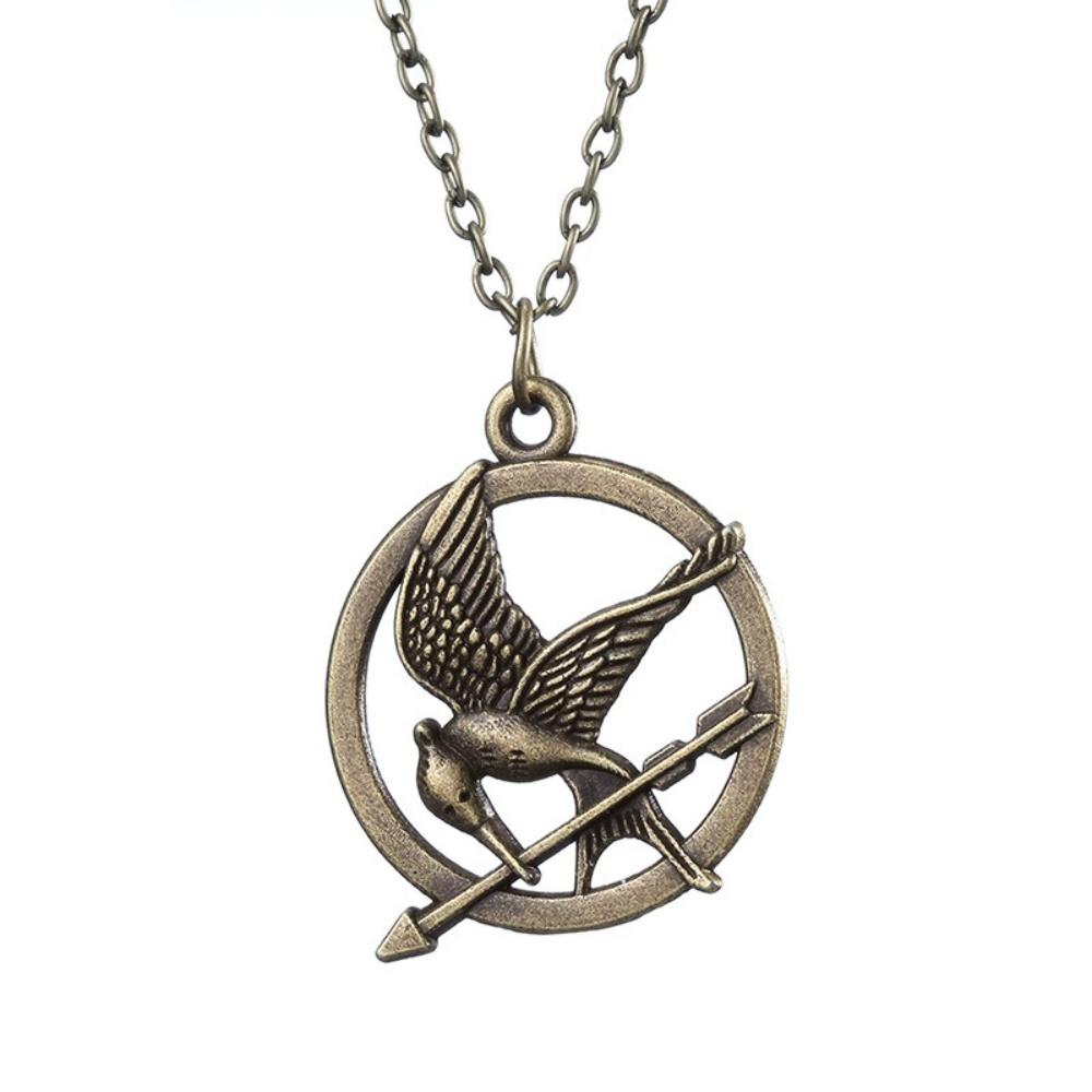 The Hunger Games Metal Pendant Necklace Jewelry Accessories Circular Shape Vintage Punk Mocking Bird Necklaces For Men Women 50cm
The Hunger Games Metal Pendant Necklace Jewelry Accessories Circular Shape Vintage Punk Mocking Bird Necklaces For Men Women 50cm