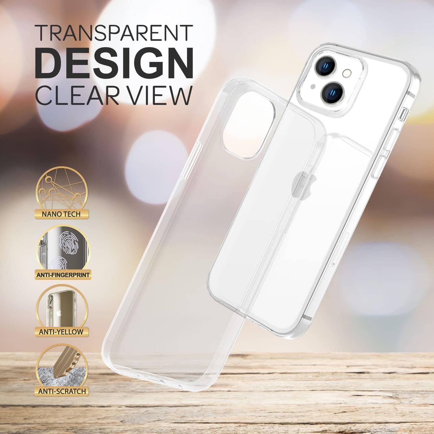 Anti-fingerprint Transparent TPU Case for iPhone 15,Anti-scratch Protective Phone Cover A
Anti-fingerprint Transparent TPU Case for iPhone 15,Anti-scratch Protective Phone Cover A