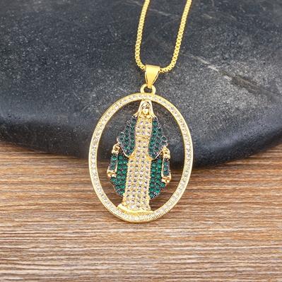 Nidin European and American Popular Personalized Geometric Oval Hollow Inlaid Zircon 5 Colors Virgin Mary Pendant Necklace Gift зелений
Nidin European and American Popular Personalized Geometric Oval Hollow Inlaid Zircon 5 Colors Virgin Mary Pendant Necklace Gift зелений
