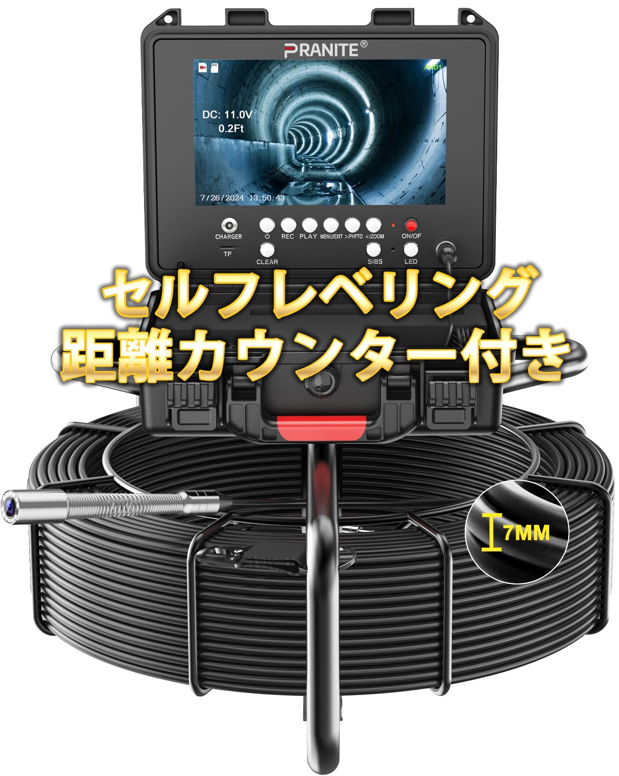 PRANITE Plumbing Camera Drain Inspection Camera with 7mm Thick Sewer Camera with Distance Pipe Inspection Camera with 9 Inch 1080P HD IP68 Waterproof чорний
PRANITE Plumbing Camera Drain Inspection Camera with 7mm Thick Sewer Camera with Distance Pipe Inspection Camera with 9 Inch 1080P HD IP68 Waterproof чорний