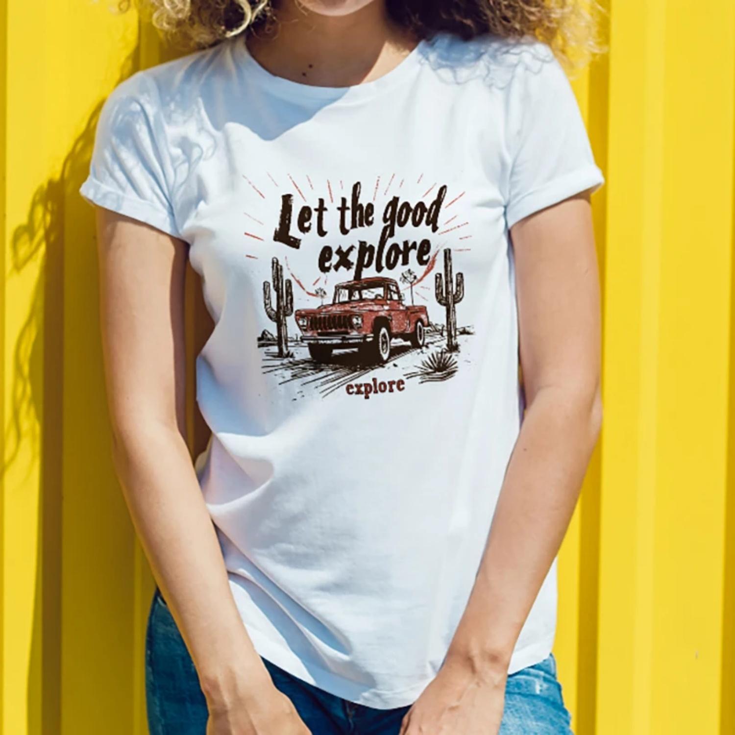 Summer Womens Short Sleeve CottonTShirtLetthegoodexploreTruckCactus Print for OutdoorRoadTripsYoungWomenwithanAdventurous Style XXXXXL білий
Summer Womens Short Sleeve CottonTShirtLetthegoodexploreTruckCactus Print for OutdoorRoadTripsYoungWomenwithanAdventurous Style XXXXXL білий