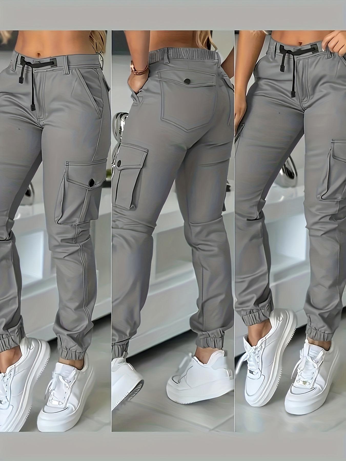 Жіночі модні штани карго 2025 з багатьма кишенями та зав язками на щиколотках L шифер сірий колір
Жіночі модні штани карго 2025 з багатьма кишенями та зав язками на щиколотках L шифер сірий колір