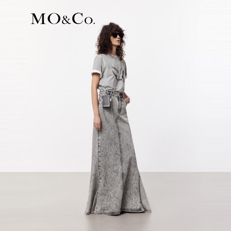 MO&Co. 2024 Summer Laser Distressed Faded Denim Mermaid Skirt S 160
MO&Co. 2024 Summer Laser Distressed Faded Denim Mermaid Skirt S 160