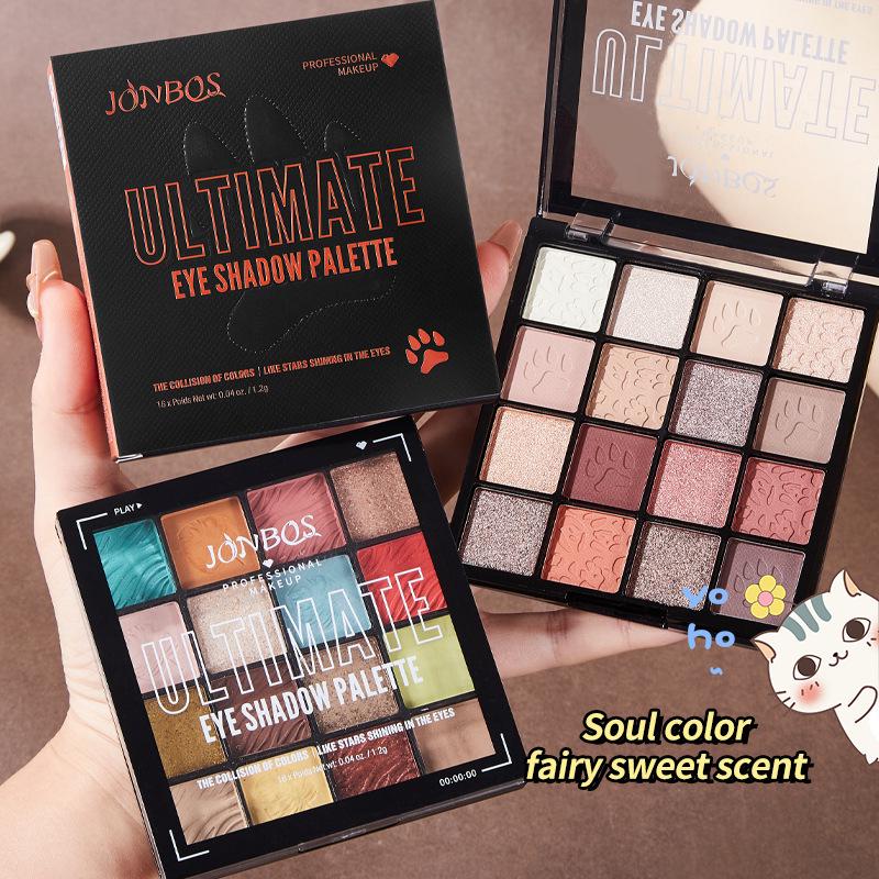 JONBOS 16-Color Eyeshadow Palette: Dazzling Matte & Shimmer with Earth Tones & Candy Colors
JONBOS 16-Color Eyeshadow Palette: Dazzling Matte & Shimmer with Earth Tones & Candy Colors