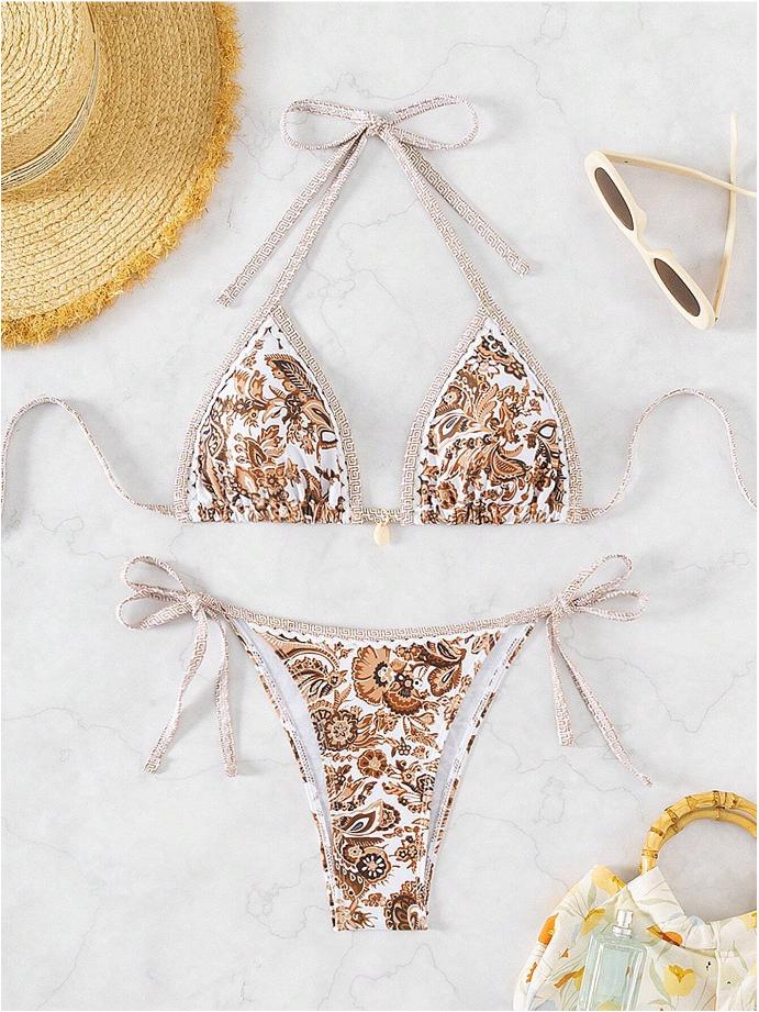 New European & American Print Bikini Two-Piece: Sexy Shell Lace-Up Swimwear Large коричневий
New European & American Print Bikini Two-Piece: Sexy Shell Lace-Up Swimwear Large коричневий