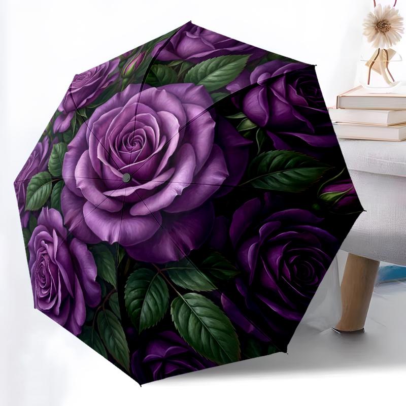Purple Rose Printed Umbrella, Auto Open-Close 8-Rib Umbrella for Outdoor Adventures, Ideal Birthday Gift
Purple Rose Printed Umbrella, Auto Open-Close 8-Rib Umbrella for Outdoor Adventures, Ideal Birthday Gift