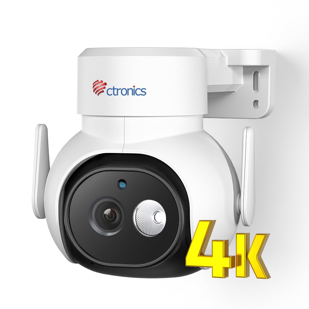 Камера безпеки Ctronics 4K 8 МП Функція відстеження iAI Картка MicroSD 256 ГБ Цілодобовий запис Сумісність із нічним кольором Звук Світло Залякування AP білий
Камера безпеки Ctronics 4K 8 МП Функція відстеження iAI Картка MicroSD 256 ГБ Цілодобовий запис Сумісність із нічним кольором Звук Світло Залякування AP білий