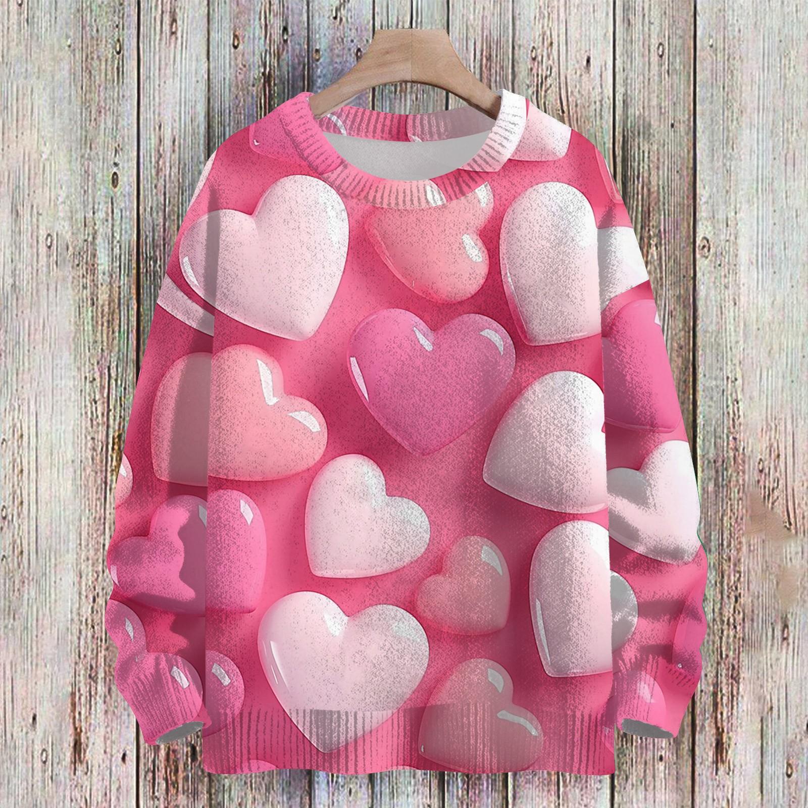 Женская спортивная одежда ко Дню святого Валентина, вязаный свитер, милая рубашка, круглый вырез, пуловер M розовый
Женская спортивная одежда ко Дню святого Валентина, вязаный свитер, милая рубашка, круглый вырез, пуловер M розовый