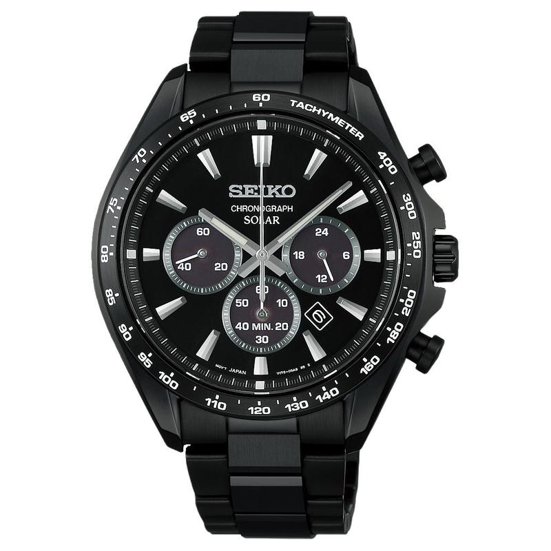 SEIKO SELECTION 100 meters waterproof stopwatch calendar all black wrist strap solar Quartz Steel Strap 48.3*42.2mm men s watch black dial SBPY187
SEIKO SELECTION 100 meters waterproof stopwatch calendar all black wrist strap solar Quartz Steel Strap 48.3*42.2mm men s watch black dial SBPY187