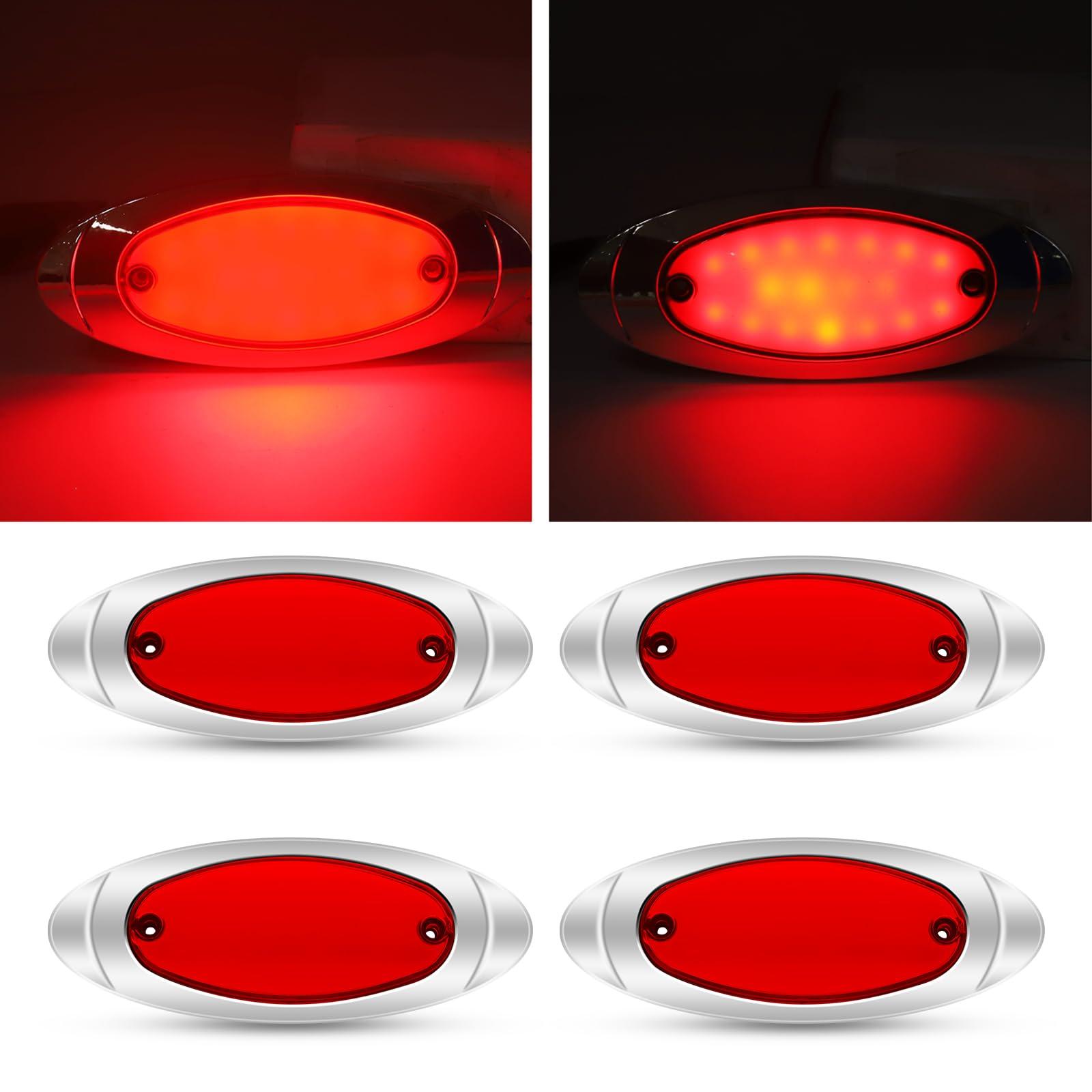 LED Side Marker Lights 18 LED Truck Position Lamps 12V 24V Waterproof Universal 4pcs (Red)
LED Side Marker Lights 18 LED Truck Position Lamps 12V 24V Waterproof Universal 4pcs (Red)