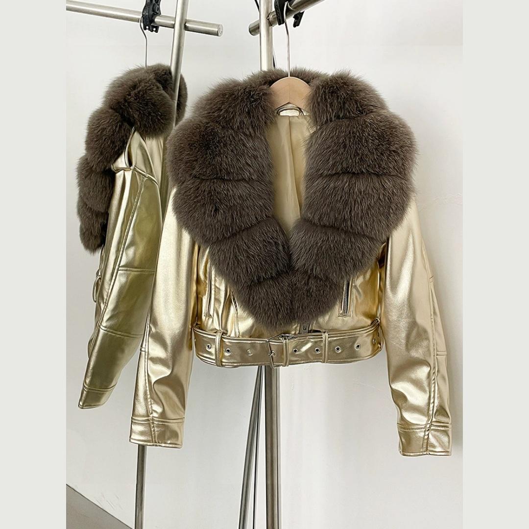 Fox Fur Coat Artificial PU Leather Jacket Women s Autumn Short Top Clothing Women s Long-sleeved Fake Fur Coat XS
Fox Fur Coat Artificial PU Leather Jacket Women s Autumn Short Top Clothing Women s Long-sleeved Fake Fur Coat XS