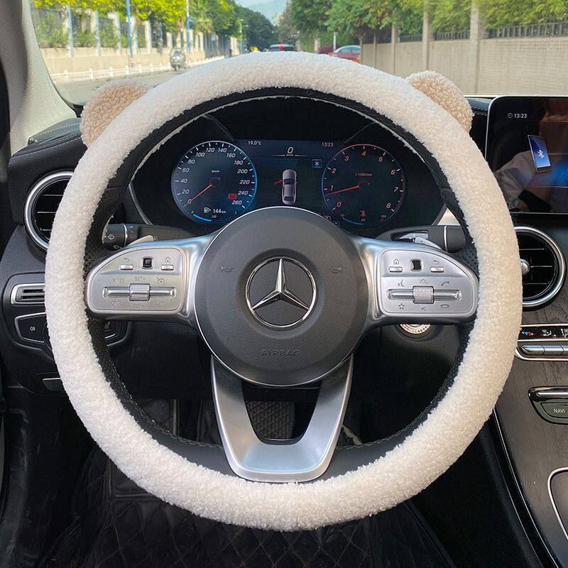 Car Steering Wheel Cover Winter Short Plush Female Cute Cartoon Handle Cover Warm Non-Slip Breathable Sweat Absorbing All Year Round Neutral Khaki Bear Ear Lambswool Steering Wheel Cover
Car Steering Wheel Cover Winter Short Plush Female Cute Cartoon Handle Cover Warm Non-Slip Breathable Sweat Absorbing All Year Round Neutral Khaki Bear Ear Lambswool Steering Wheel Cover