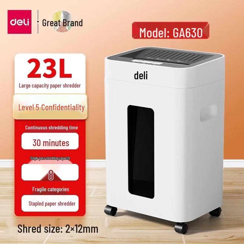 Deli GA630 High-Security 8-Sheet Auto Paper Shredder
Deli GA630 High-Security 8-Sheet Auto Paper Shredder