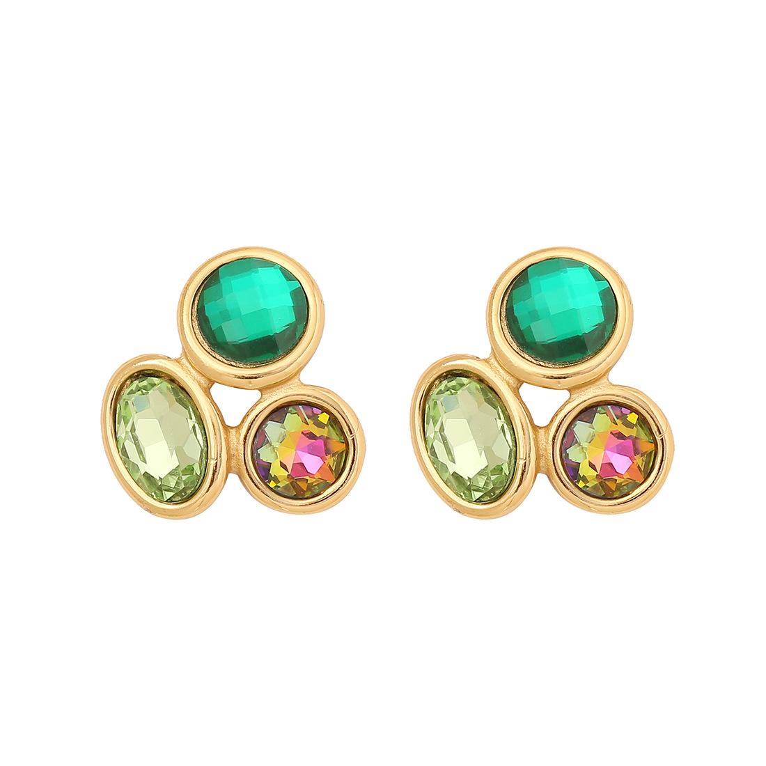 Euro-American light luxury high-end exquisite colorful geometric stud earrings, elegant fashion autumn/winter earrings for women зелёный
Euro-American light luxury high-end exquisite colorful geometric stud earrings, elegant fashion autumn/winter earrings for women зелёный