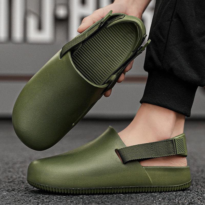 Foreign trade large size fashion men s home two wear thick-soled bag head slippers waterproof and oil-proof chef shoes outdoor gardener shoes 40 чорний
Foreign trade large size fashion men s home two wear thick-soled bag head slippers waterproof and oil-proof chef shoes outdoor gardener shoes 40 чорний