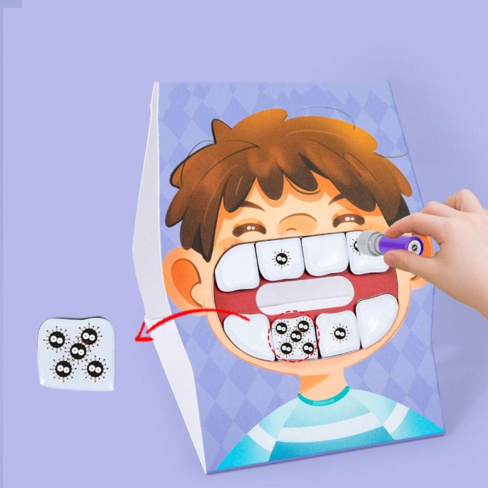 Paper Simulation Brushing Teeth Game Counting Tooth Defence Board Game Parent-Child Interaction 1set
Paper Simulation Brushing Teeth Game Counting Tooth Defence Board Game Parent-Child Interaction 1set