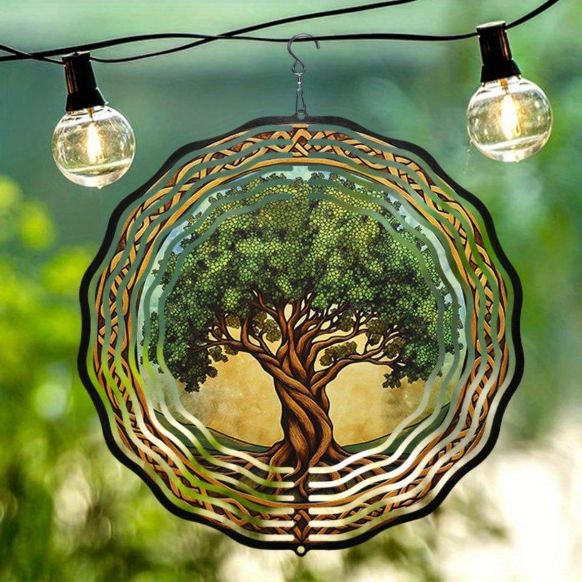 Celtic Tree of Life Wind Chime Outdoor Garden Decor Metallic Artwork Vibrant Green and Brown Hanging Chime for All Seasons No Battery Needed
Celtic Tree of Life Wind Chime Outdoor Garden Decor Metallic Artwork Vibrant Green and Brown Hanging Chime for All Seasons No Battery Needed