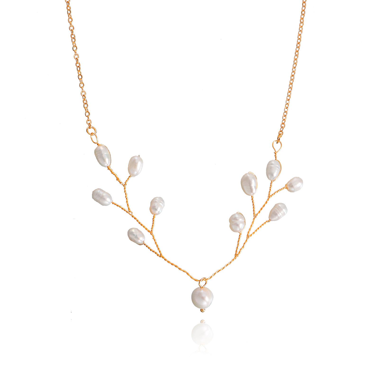 European and American jewelry simple hand-woven branches freshwater pearl necklace women s pastoral niche design necklace золотий
European and American jewelry simple hand-woven branches freshwater pearl necklace women s pastoral niche design necklace золотий