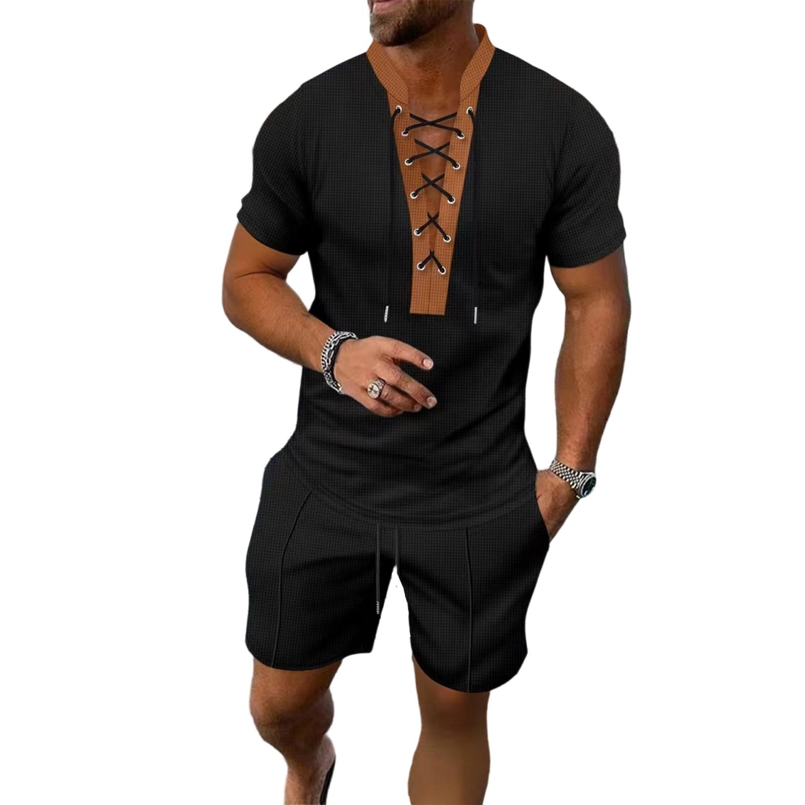 Men S Color Casual Short Sleeved Pants Two,Piece Fashionable Set XXXL чорний
Men S Color Casual Short Sleeved Pants Two,Piece Fashionable Set XXXL чорний