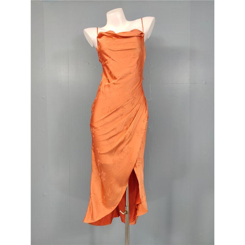 Export single LU home sling pile collar design dark grain high texture Print Asymmetrical split mid-length skirt Dress Orange Red X L
Export single LU home sling pile collar design dark grain high texture Print Asymmetrical split mid-length skirt Dress Orange Red X L