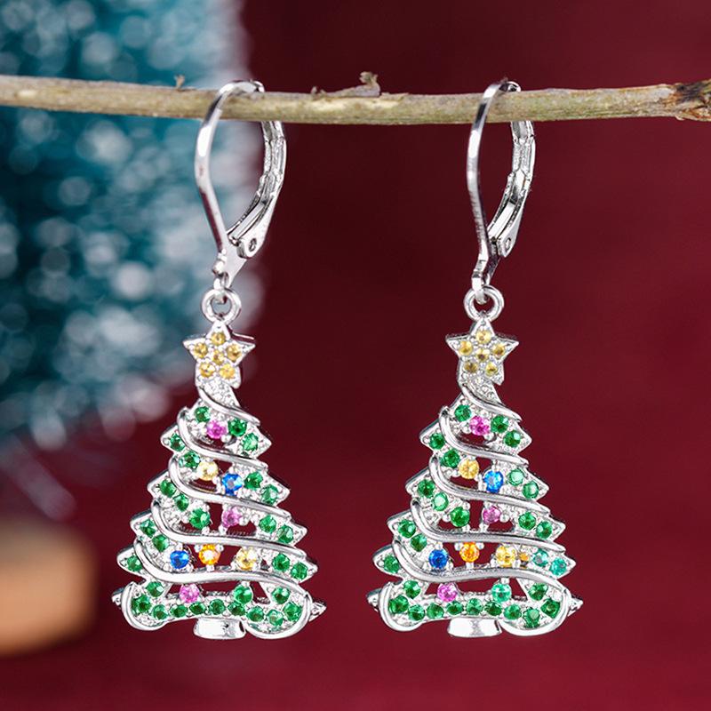 European and American Christmas Tree Wax Inlaid Colorful Earrings for Female Niche Design, Sweet and Spicy Christmas Zircon
European and American Christmas Tree Wax Inlaid Colorful Earrings for Female Niche Design, Sweet and Spicy Christmas Zircon