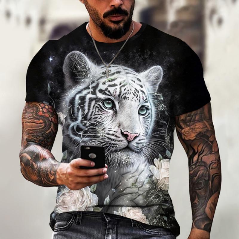 Mens T-Shirt Vintage 3d Animal T-Shirt Fierce Tiger Print Tee Summer Short-Sleeved Holiday T Shirts Loose Clothing Male Pullover 150
Mens T-Shirt Vintage 3d Animal T-Shirt Fierce Tiger Print Tee Summer Short-Sleeved Holiday T Shirts Loose Clothing Male Pullover 150