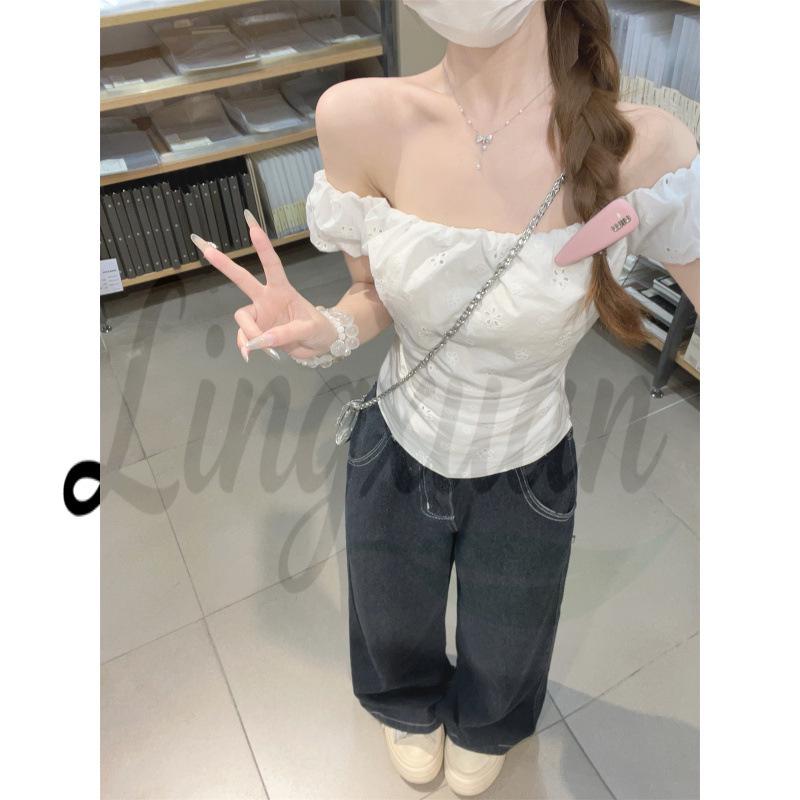 Korean Style Off-Shoulder Puff Sleeve Jacquard Cotton T-shirt Extra Large белый
Korean Style Off-Shoulder Puff Sleeve Jacquard Cotton T-shirt Extra Large белый
