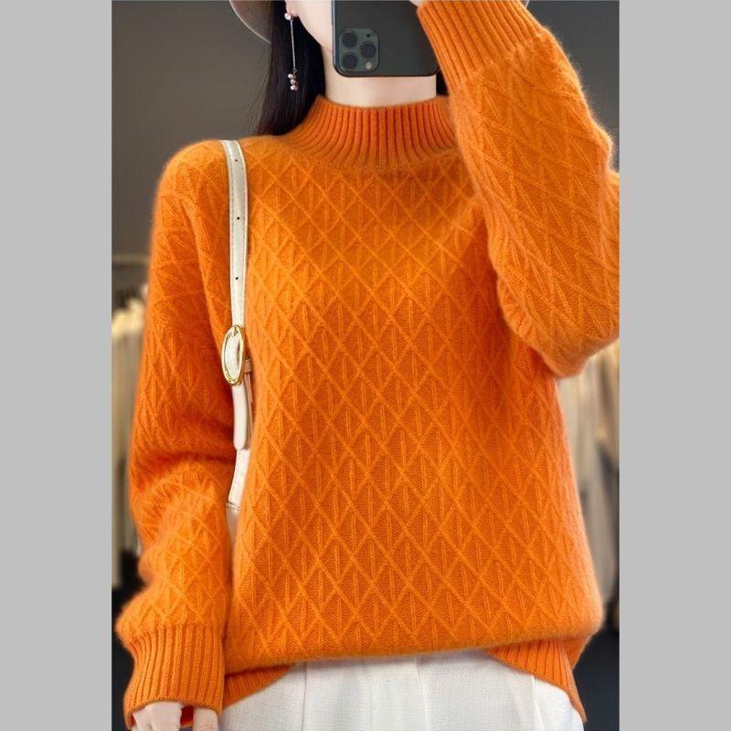 Однотонный свитер с высоким воротом, повседневный свитер с длинным рукавом для осени и зимы, женская одежда 2XL оранжевый
Однотонный свитер с высоким воротом, повседневный свитер с длинным рукавом для осени и зимы, женская одежда 2XL оранжевый