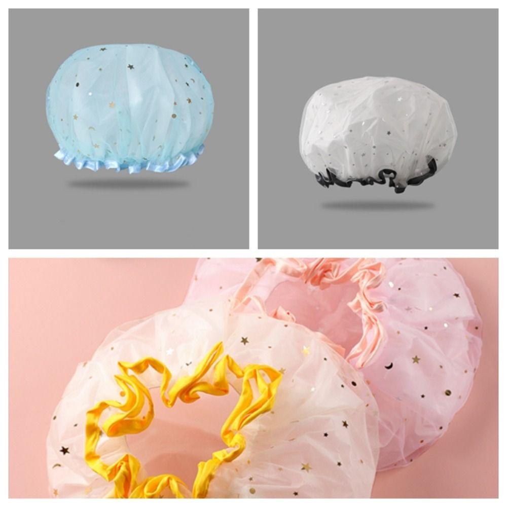 Star Pattern Bath Hat Double Layer Shower Hair Cover Starry Sky Shower Cap Wash Bath Care Cap
Star Pattern Bath Hat Double Layer Shower Hair Cover Starry Sky Shower Cap Wash Bath Care Cap