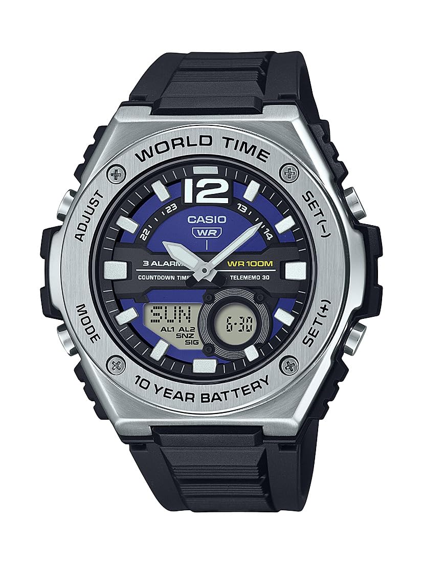 Casio MWQ100 Series Digital Watch 100M WR Stainless Steel World Time Countdown Timer Auto Calendar Telememo Chronograph Men s
Casio MWQ100 Series Digital Watch 100M WR Stainless Steel World Time Countdown Timer Auto Calendar Telememo Chronograph Men s