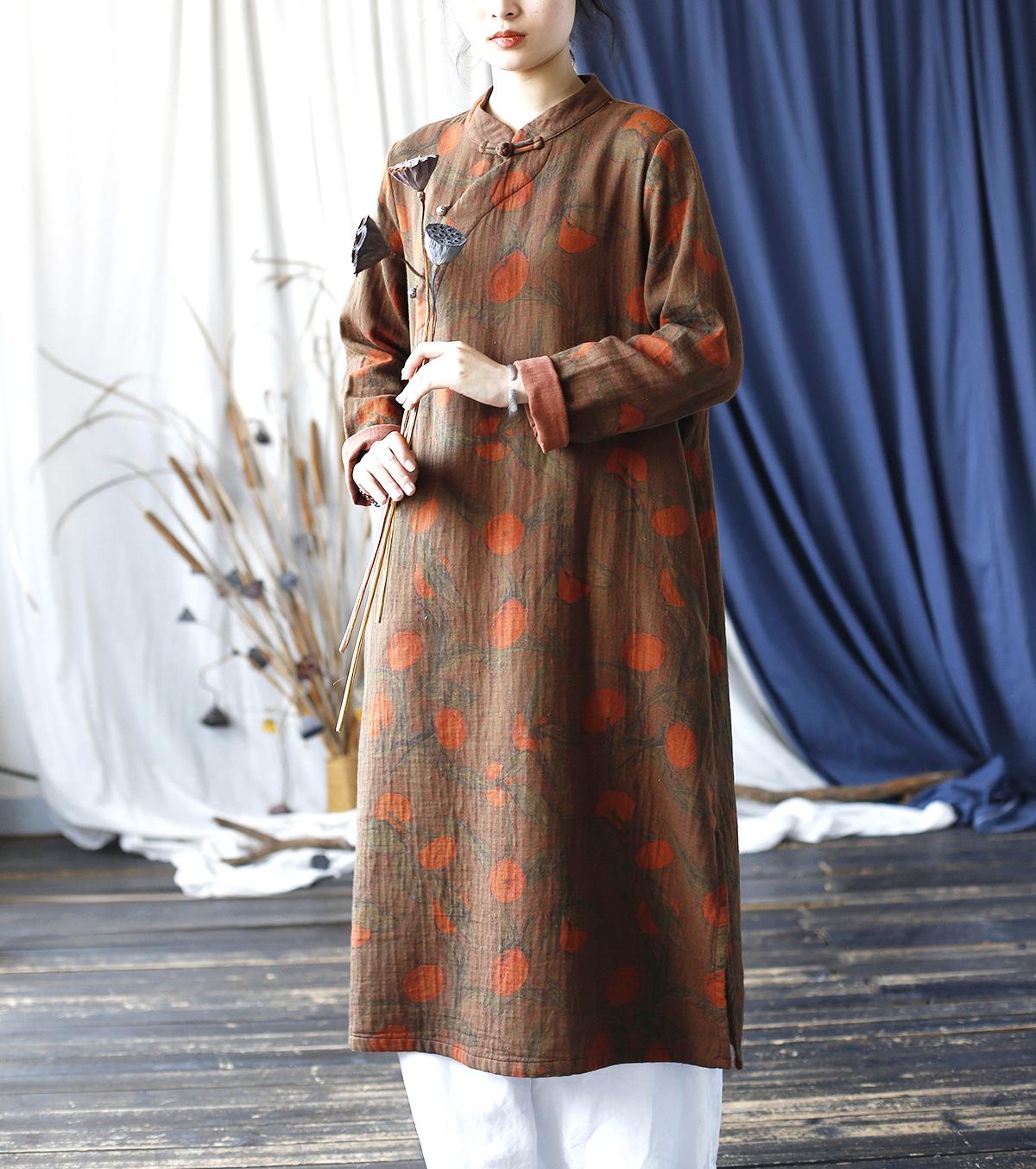 Johnature Женское платье А-силуэта в китайском стиле с длинным рукавом и цветочным принтом, винтажные платья на осень One Size
Johnature Женское платье А-силуэта в китайском стиле с длинным рукавом и цветочным принтом, винтажные платья на осень One Size