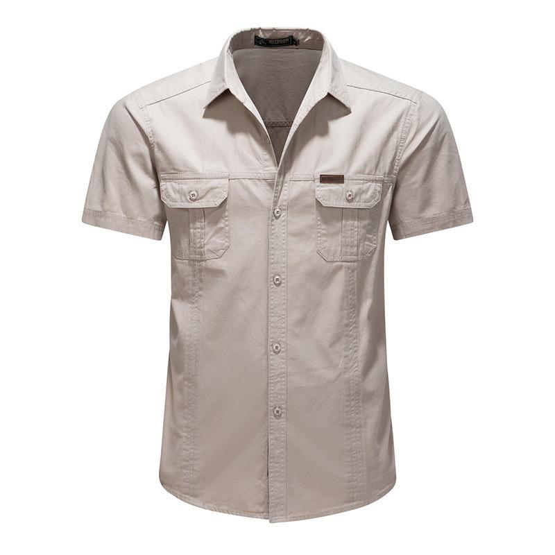 Mens Solid Color Turn Down Collar Double Pocket Short Sleeve Casual Work Shirt S белый
Mens Solid Color Turn Down Collar Double Pocket Short Sleeve Casual Work Shirt S белый