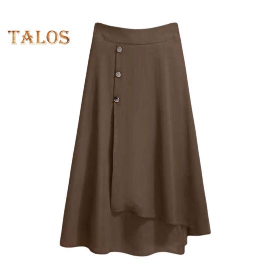 Юбка миди с высокой талией, декор пуговицами, неровный большой подол, юбка А-силуэта, однотонная летняя тонкая юбка 4XL хаки
Юбка миди с высокой талией, декор пуговицами, неровный большой подол, юбка А-силуэта, однотонная летняя тонкая юбка 4XL хаки